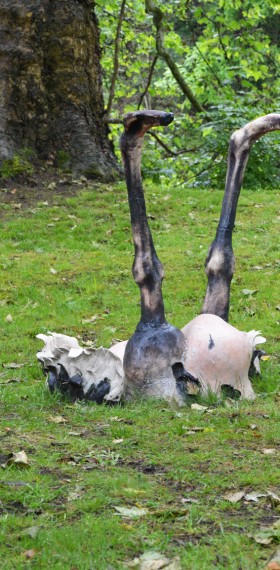 autruche céramique sculpture