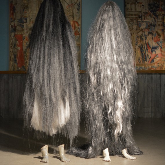 sculptures cheveux poils céramique ladie godiva